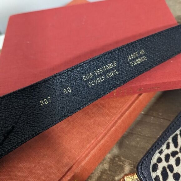 Leather Belt  Wester style Silver embellishment - Picture 4 of 5